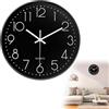 TMRBBesty Orologio da Parete Silenzioso,Orologio da Parete Circolare,orologio da Parete Argento Nero Silenzioso,Movimento al Quarzo,Senza batteria,20cm