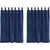 Jkghdrt Tende oscuranti in velluto, 2 pezzi, blu scuro, 140 x 140 cm, lussuose tende oscuranti per camera da letto e soggiorno, passanti in tessuto, facili da pulire e lavabili in lavatrice