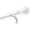 Rod&Trikin Bastone Per Tende e Accessori Per Tende Con Terminali Rotondi Staffe e Accessori Per Camera Da Letto Sala Da Pranzo Soggiorno Bianco 185-310Cm