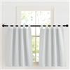 KGORGE Tende Termiche per Finestre Piccole 2 Pezzi 90x90cm(LxA) Tende Corte per Interni con Passanti Curtains Oscuranti Camera da Letto Moderna, Grigio Perla