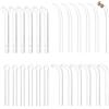 FINGERINSPIRE 24 pezzi acrilico orecchino campionato 4 stili orecchini trasparenti striscia di prova trasparente orecchini display puntelli strumento orecchini display strisce curvi