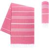 LAYNENBURG telo mare premium con frange annodate a mano - 100% cotone Telo fouta hammam XXL 100x200 cm - OEKO-TEX 100 - telo hamam grande - asciugamano sauna e pestemal (Turchese ciaro)