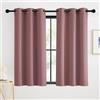KGORGE Tende Corte Oscuranti per Interni Tenda Termica Isolante Freddo e Caldo Camera da Letto Curtains per Piccole Finestre con Anelli 2 Pezzi L 90 x A 120 CM, Rosa Selvatica
