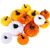 TSLBW 12 Pezzi Artificiale Zucche Halloween Artificiale Zucche Decoro Schiuma Artificiale Zucche Mini Zucche Finte Artificiali Flanella Zucca Sets Halloween Simulazione Zucche Autunno Tavolo Decoro (B)