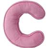 Generic Cuscino Decorativo A Forma Di Lettera In Velluto A Coste Rosa Cuscino Iniziale In Velluto 34 X 36 Cm, Morbido Cuscini In Peluche Per Soggiorno Camera Da Letto(C)