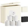 Lifewit Contenitore Carta Igienica con Coperchio, Cesto Porta Carta Igienica per Scorta, Organizer Bagno in Tessuto per Rotoli e Asciugamani, Scatola Portaoggetti Salvaspazio, 23L, Bianco Crema