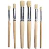 TopHomer Set di 6 pennelli in legno con setole naturali per pittura acrilica, pittura ad olio, pittura ad acquerello, progetti stencil, creazione di biglietti e artigianato artistico fai da te
