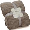 LumiSyne Coperta a Nido d'Ape Waffle Tinta Unita Lussuosa Flanella 4 Taglie Disponibili Morbido Caldo Coperta Di Coccole Accogliente Coperta Da Tiro Copriletto Divano Plaid Decorativa 150×200cm