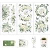 Joeyan 3 pezzi Adesivi per Mobili e Artigianato, Eucalipto Fiori e Foglie | Trasferibili a Decalcomania,DIY Matrimonio Casa Regali Stickers,Rub On Transfer Decorativi per Madia Cucina Partito,15x30cm