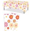 CLDURHGE 2 tovaglie in plastica con margherite, stile bohémien, retrò, hippie, fiori, usa e getta, rettangolari, per compleanni, baby shower, matrimoni, feste a tema, 137,2 x 274,3 cm