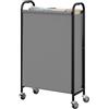 GRANNY SAYS Cesto portabiancheria sottile da 80 L con ruote, cesto portabiancheria in tessuto con ruote, porta-abiti stretto, cesto alto per armadio, lavanderia e bagno, Grigio