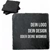 WORLD SELL Sottobicchiere Personalizzato in Ardesia 10x10 cm, 4 PZ - Incisione Foto, Nome o Frase - Regalo Originale - Decorazione Tavola - Made in Italy (Quadrato)