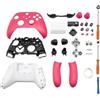 Hzxkqmil Kit Guscio Completo di Ricambio per Xbox Series X/S Controller | Custodia Anteriore Scocca Inferiore Telaio Interno Guide Laterali Bumper Pulsanti LB RB D-pad per Xbox Core Controller,Rosa