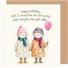 Edition Seidel Premium Biglietto di auguri quadrato con busta. Auguri di buon compleanno inglese Happy Birthday per Donne Amiche Mamma amicizia palloncino umorismo (GQ641 SW026)