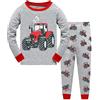 Little Hand Ragazzi Pigiama Manica Lunga Due Pezzi Pigiama Bambini Abbigliamento da Notte Trattore Escavatore Motore di Fuoco Cotone 92 98 104 110 116 122