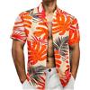 Barry.Wang Camicie hawaiane da uomo con stampa floreale classica casual tropicale spiaggia festa vacanza camicia a maniche corte