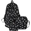Generico Set da 3 Zaini con Fiocco per Donna, Carini Kawaii in Nylon Leggero, Zaino Estetico da College per Laptop e Daypack