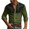 Oanviso Camicie Cowboy Uomo Casual Vintage Camicia C 05 M