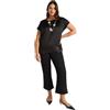 FIORELLA RUBINO: Blusa in Raso e Jersey Curvy Size Stagione Primavera Estate 2025.