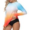VAYAGER Maglietta da Donna Rash Guard UPF 50+, a Maniche Lunghe, ad Asciugatura Rapida, per Acqua, Spiaggia, Surf, Nuoto, Top con Foro per Il Pollice