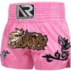 Yhong Pantaloncini da Boxe per Bambini Pantaloni Vita Larga Pantaloncini per Muay Thai Pantaloni MMA Abbigliamento BJJ Un Rosa 5-7 Anni