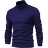 Generic Dolcevita classico slim fit per uomo morbido jacquard maglia pullover caldo manica lunga maglione