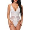 EVELIFE Body Donna Sexy Pizzo Lingerie Teddy Un Pezzo Scollo a V Biancheria Intima Trasparente