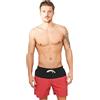 Urban Classics Block Swim Shorts, Pantaloncini da Bagno, Uomo, Blk/Red, 4XL
