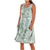 HAOLEI Prendisole Donna Estivo Cotone Vestiti Estivi Vestito Spiaggia Comodi Cotone Senza Maniche Abiti Prendisole Curvy Eleganti Abito Casual Taglie Forti Copricostume Abiti Corto Spiaggia