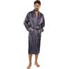FOREX Lingerie Forex - Vestaglia da uomo in elegante tessuto di raso di alta qualità con splendido design