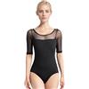 s.lemon Adulti Manicotto Gomito Senza Schienale Body Danza Classica con Reggiseno