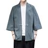 Sunma Uomo Kimono Cardigan Haori Jacket Cloak Giapponesi Hippie 3/4 Manica Cappotto Giacca