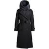 Khujo Elena Donna Cappotto invernale nero