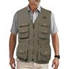 HZQIFEI Uomo Gilet da Pesca Multitasche Giubbino da Lavoro Smanicato Traspirante Outdoor Vest JRC Safari Giacche Gilet MJ11