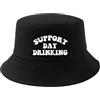 dalerno Support Day Drinking Cappello - Divertente Bucket Hat Saufen Maiorca - Cappello da pescatore con alcol - JGA Cappello da pescatore da uomo e donna - Cappello da festa estivo festival addio al celibato