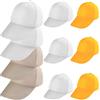 saijer Cappellino da Baseball Tinta Unita,10 Pezzi Creativi in Bianco di Art Painting Caps Berretto Spiaggia Casual Cappelli Sole DIY Cappelli per Bambini Adulti Aria Aperta attività(Bianco Beige)