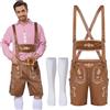 Moerstar Oktoberfest Costume Uomo, Vestito Oktoberfest Uomo Set con Lederhosen Calzini Costume Bavarese per Oktoberfest