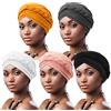 DRESHOW Donna Africane Turbante Pre-Legato Copricapo a treccia Testa Avvolge Cappello Boho Turbante Chemio Cap Elastico Annodato Berretto