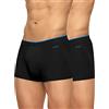 XYXX Uno IntelliSoft - Boxer da uomo, antimicrobico, in micromodal, confezione da 2, nero e nero, 44