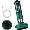 ZHVoyage Massaggiatore Anticellulite,Massaggiatore Elettrico, Massaggio Corpo Intero, Gua Sha, Coppettazione, Anticellulite,12 gradi di aspirazione, 12 gradi di riscaldamento (verde)