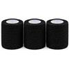 JPstraps Benda Coesiva Autoadesiva per CrossFit - Confezione da 3 Bende 5 cm x 4,5 m Autoadesiva, Ideale per CrossFit (Nero) | Confezione da 3 bende autoadesive, per Crossfit
