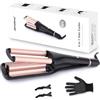 janelove [19/25/28/32mm] Ferro ondulato per capelli - Janelove 4 in 1 Ferro arricciacapelli per onde da spiaggia, onde naturali/onde d'acqua/onde sirena, da 160 °C a 210 °C, ferro crespo per capelli con guanti