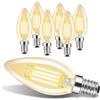 BHMAOYN Lampadina E14 LED 12V 4W,AC/DC Sostituisce E14 40W Lampada ad incandescenza,piccola Per il Campeggio Giardino,Non Dimmerabile,Set di 6 (Bianca Calda 2700K, C35 -E14-4W=40W)