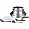 TEFAL INGENIO Set di pentole 10 p, Padelle, Pentole, Induzione, Acciaio inossidabile, Rivestimento antiaderente, Emotion L897AS0