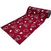 SalGiu Tappeto Cucina al Metro Fantasia Cuori Passatoia Antiscivolo Lavabile Gommato Pvc (4 Metri, Bordeaux)