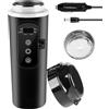PORFOYO Bollitore elettrico per auto, da viaggio, 500 ml, portatile, 12 V, 24 V, con regolazione della temperatura e display LCD, per camion, campeggio, viaggi, per tè, caffè, latte per bambini