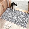 Puremy Tappeto piccolo lavabile, 60 x 100 cm, zerbino per interni ultra sottile, grigio