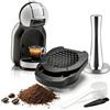 FOVNOT Adattatore per Capsule Riutilizzabili per Dolce Gusto, Convertitore per Capsule di Caffè Ricaricabili Supporta il Riempimento con Caffè in Polvere Compatibile con Piccolo XS, Genio S, Edg 606