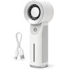 RAYPOW Ventilatore a mano con spray, 5 velocità, batteria 1200 mAh, USB-C, serbatoio rimovibile, mini ventilatore portatile per viaggi, ufficio ed estate, bianco