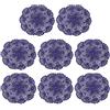 sourcing map Centrini all'uncinetto, 10 pezzi, 20,3 cm, in cotone lavorato a mano, tovagliette rotonde in pizzo con motivi floreali per decorazioni per feste di nozze (viola scuro)